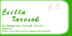 csilla korcsok business card